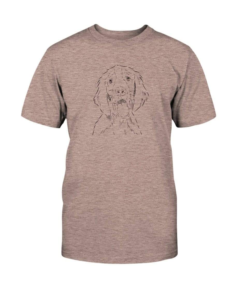 Welsh Springer Spaniel Doodle Doggies Super Soft Unisex T-Shirt Shirts Heather Prism Peach / S