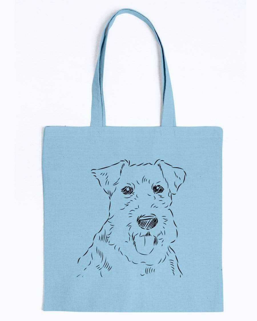 Welsh Terrier Doodle Dogs Canvas Tote Bag Accessories Light Blue / M