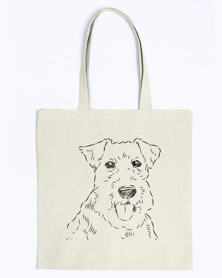 Welsh Terrier Doodle Dogs Canvas Tote Bag Accessories Natural / M