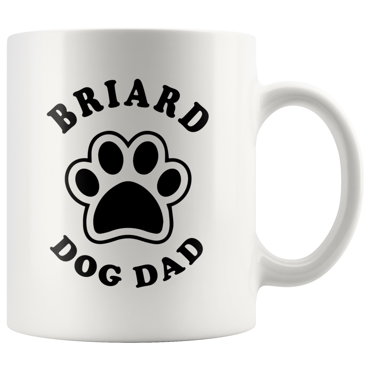 Briard Dog Dad Coffee / Tea Ceramic Mug - 11oz / 15oz
