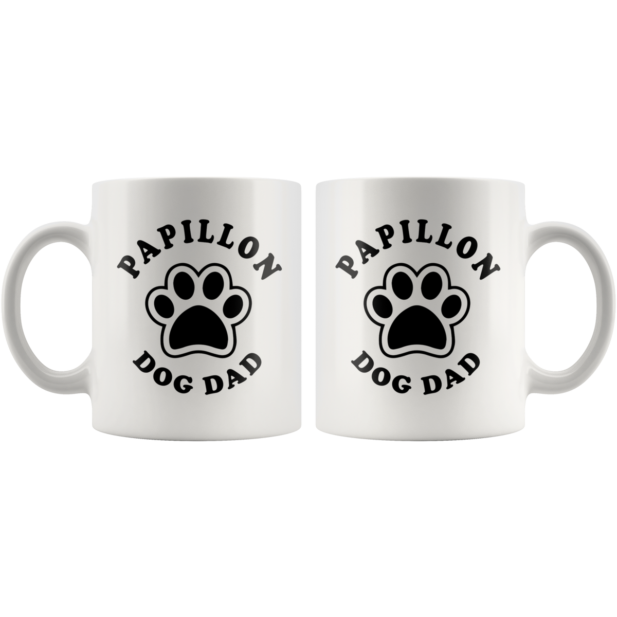 Papillon Dog Dad Coffee / Tea Ceramic Mug - 11oz / 15oz