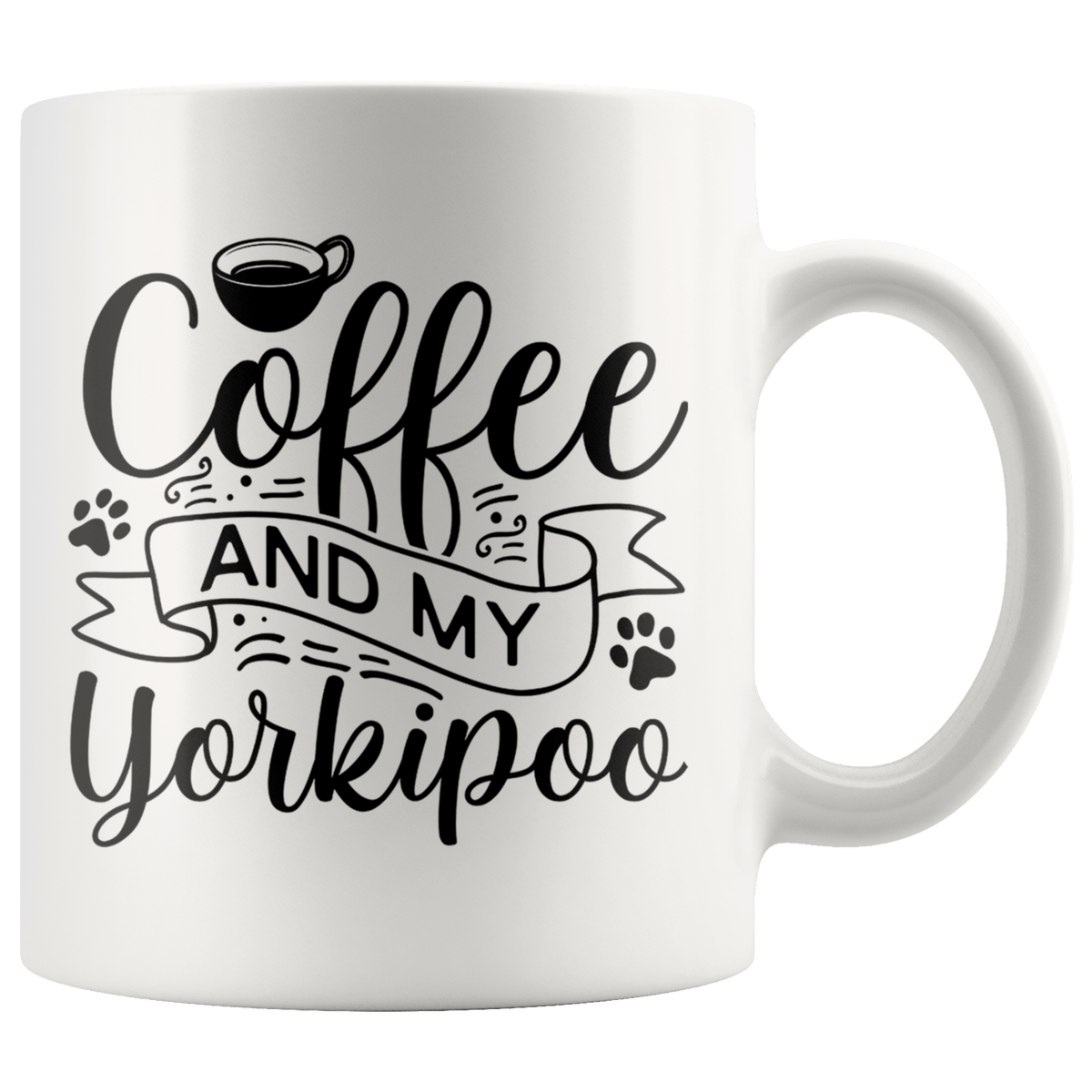 Yorkipoo Coffee and my Dog Coffee / Tea Ceramic Mug - 11oz / 15oz Drinkware 11oz Mug
